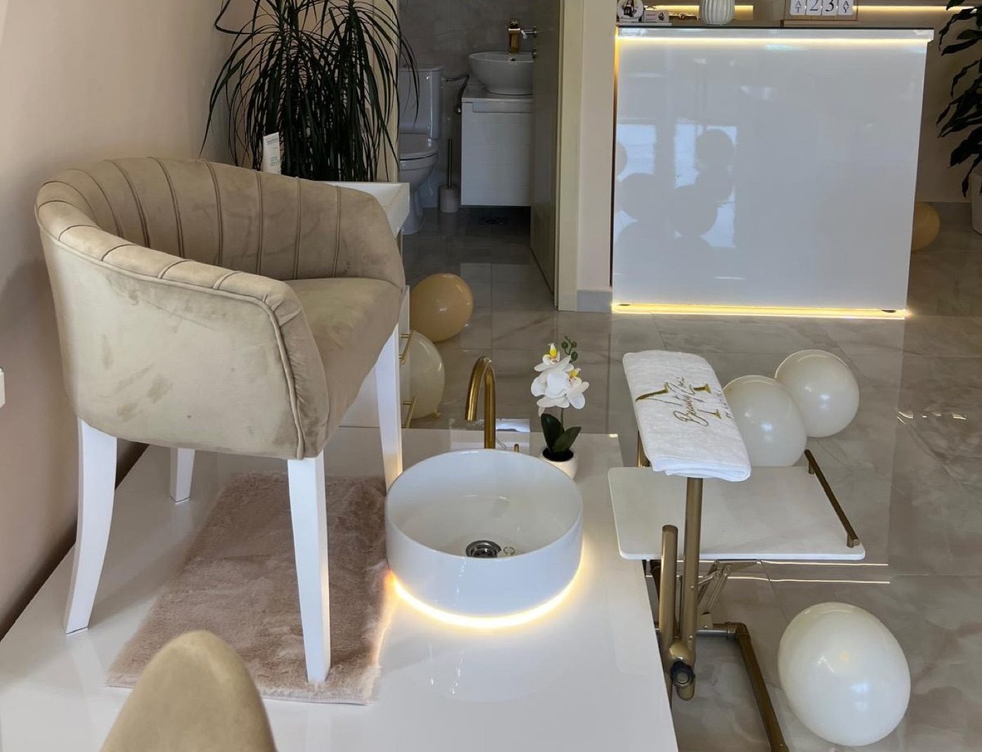 Prostor za pedikir u salonu Beauty Zone by Andjela